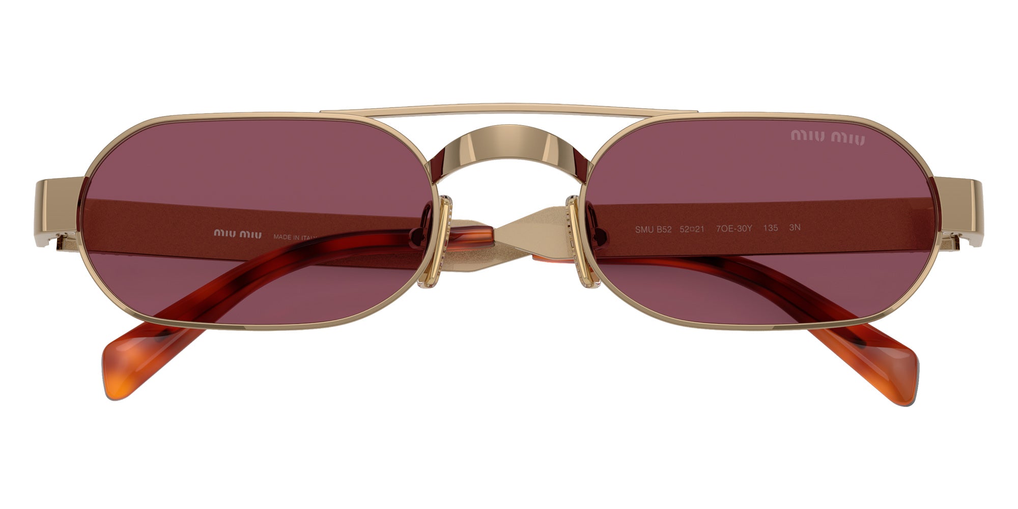 Miu Miu MU B52S 7OE30Y 52 - Brass #id:mub52s7oe30y_s:104120