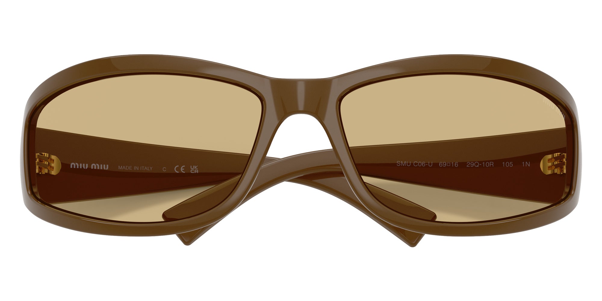 miumiu Sunglasses べっこう　ロゴ　サングラス　y2k ベッコウ Miu Miu MU C06SU Irregular Sunglasses | EyeOns.com