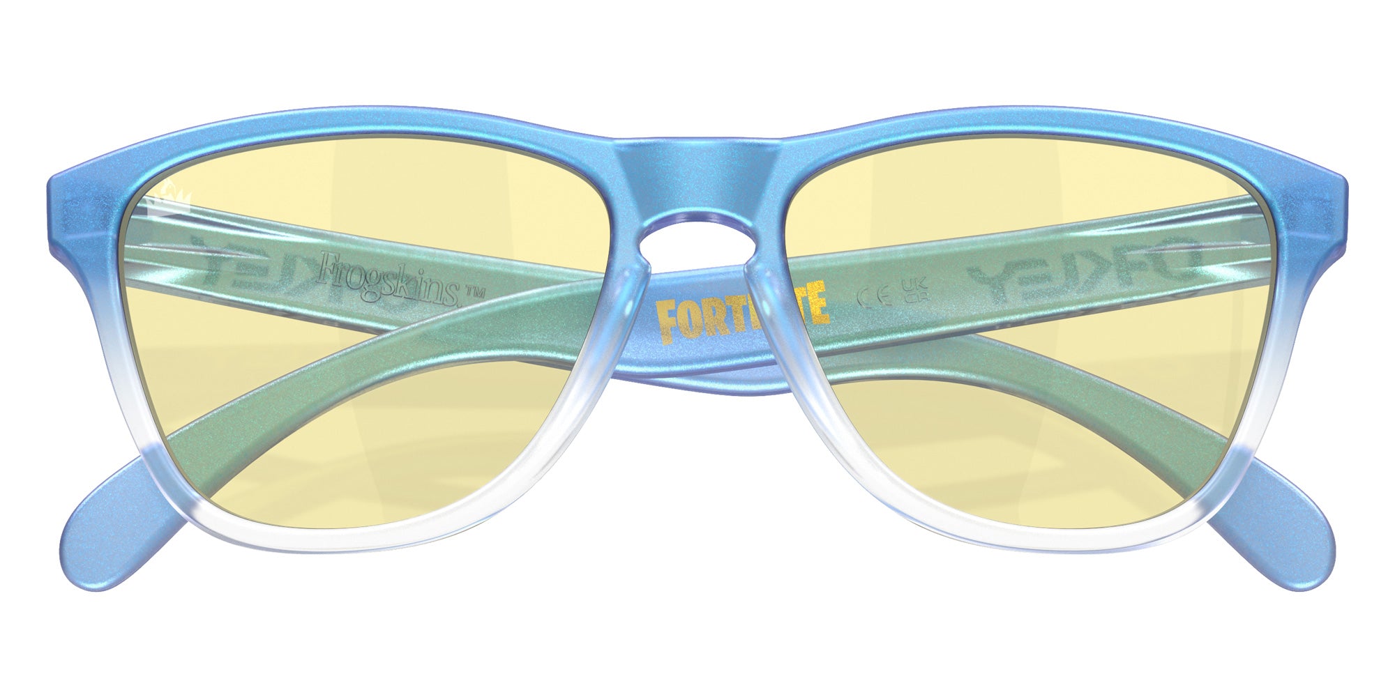 OAKLEY OJ9006 Oakley X Fortnite��� Frogskins��� XS (Youth Fit) 900642 53 - Matte Cyan/Blue/Clear Shift Fade / Prizm Gaming��� 2.0 Mirrored #id:oj9006900642_s:100120