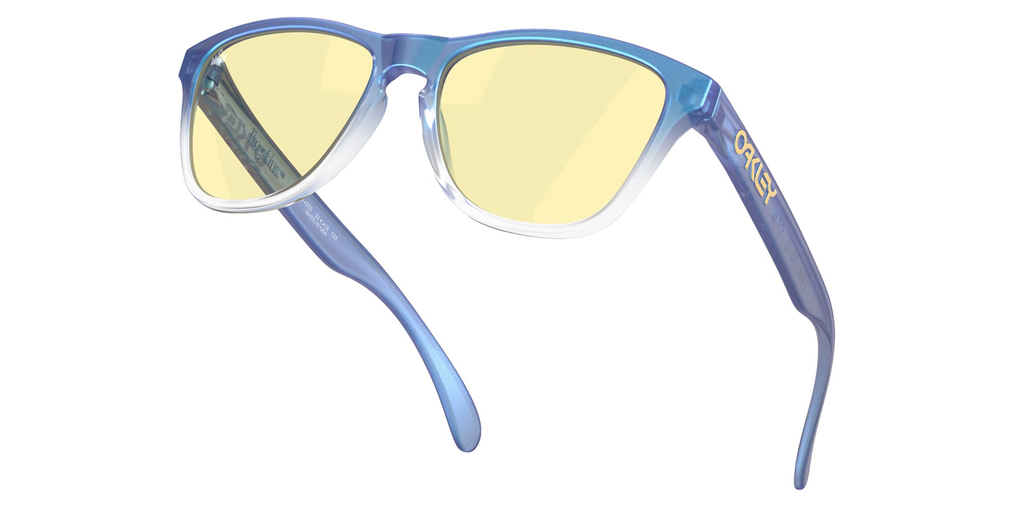 OAKLEY OJ9006 Oakley X Fortnite��� Frogskins��� XS (Youth Fit) 900642 53 - Matte Cyan/Blue/Clear Shift Fade / Prizm Gaming��� 2.0 Mirrored #id:oj9006900642_s:100125
