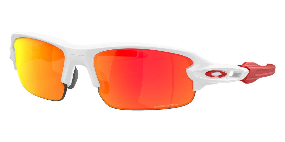 OAKLEY OJ9008 Flak�� XXS (Youth Fit) 900809 58 - Matte White / Prizm Ruby Mirrored #id:oj9008900809_s:100105