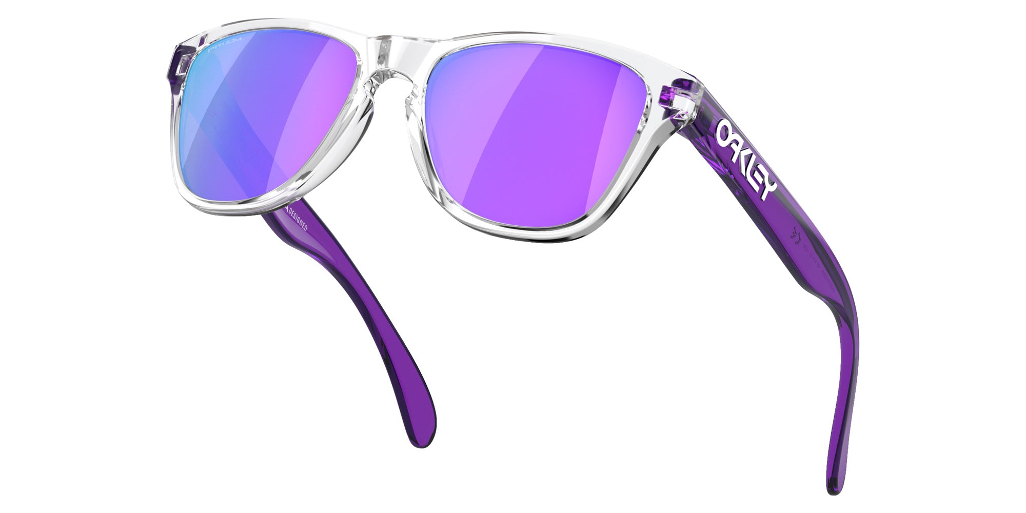 OAKLEY OJ9009 Frogskins��� XXS (Youth Fit) 900903 48 - Clear / Prizm Violet Mirrored #id:oj9009900903_s:102125