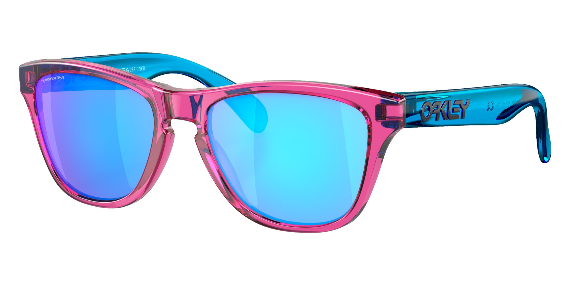 OAKLEY OJ9009 Frogskins��� XXS (Youth Fit) 900904 48 - Acid Pink / Prizm Sapphire Mirrored #id:oj9009900904_s:104105