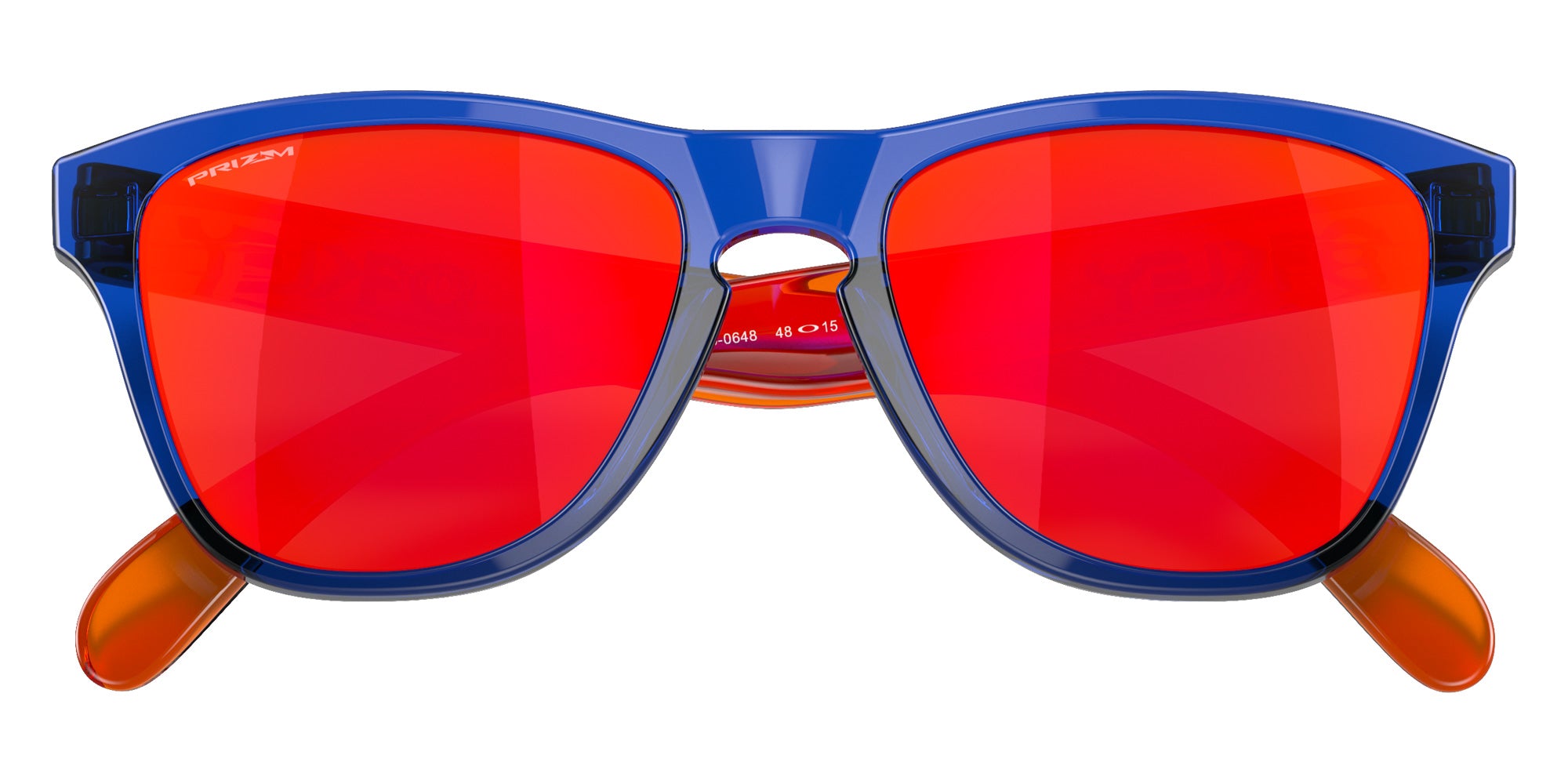 OAKLEY OJ9009 Frogskins��� XXS (Youth Fit) 900906 48 - Crystal Blue / Prizm Ruby Mirrored #id:oj9009900906_s:108120