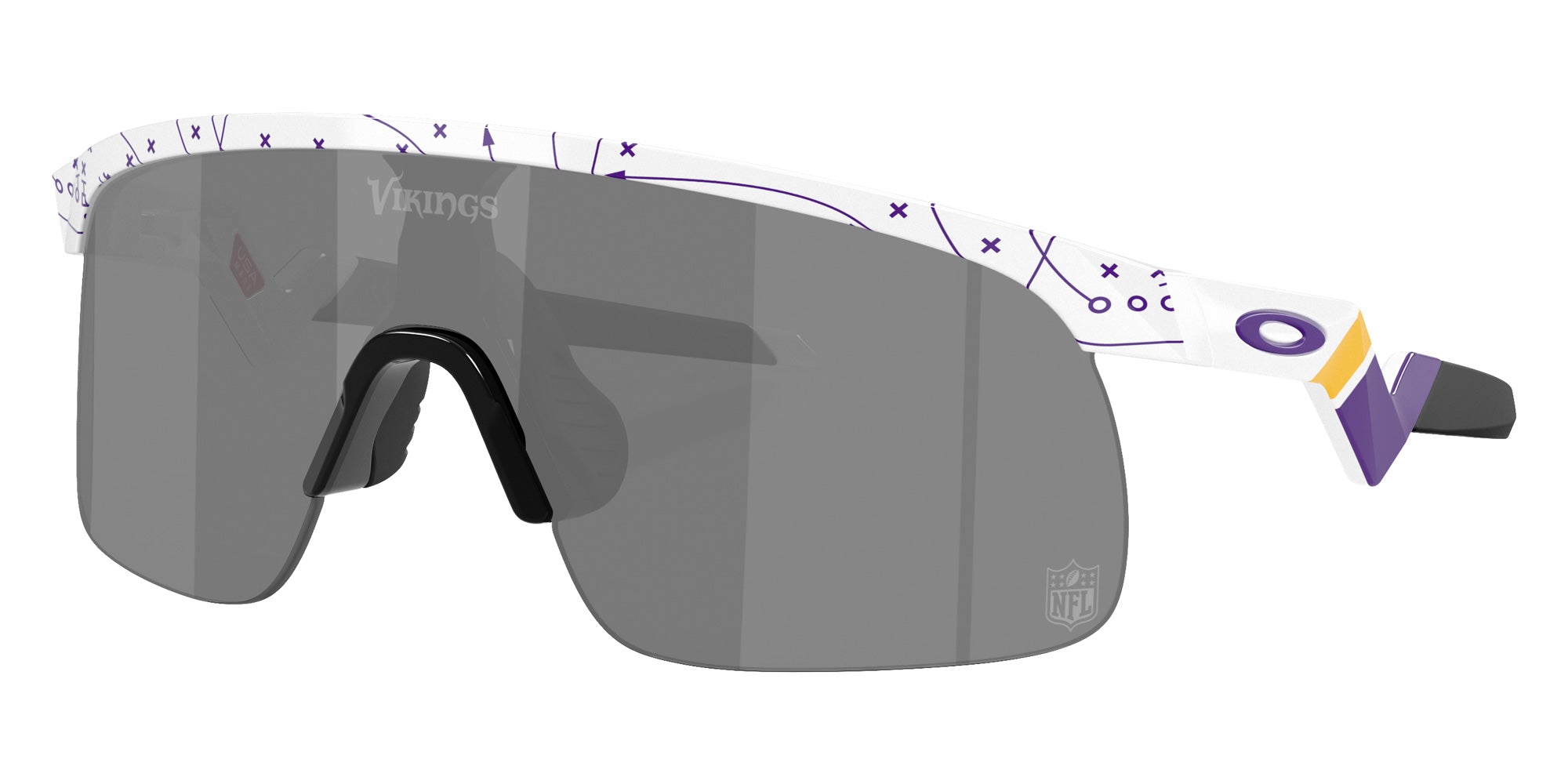 OAKLEY OJ9010 Minnesota Vikings Resistor (Youth Fit) 901040 123 - 25 Play White / Prizm Black Mirrored #id:oj9010901040_s:100105