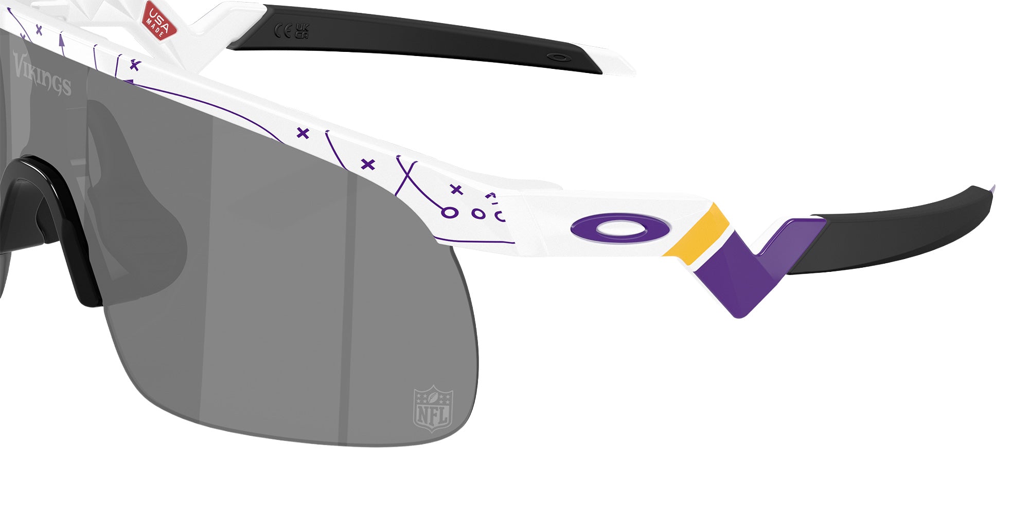 OAKLEY OJ9010 Minnesota Vikings Resistor (Youth Fit) 901040 123 - 25 Play White / Prizm Black Mirrored #id:oj9010901040_s:100130