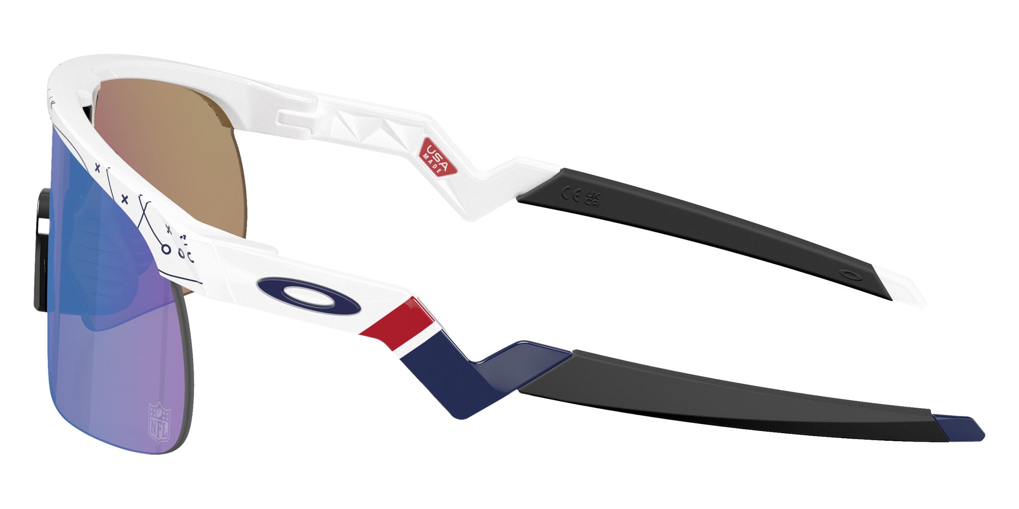 OAKLEY OJ9010 New York Giants Resistor (Youth Fit) 901041 123 - 25 Play White / Prizm Sapphire Mirrored #id:oj9010901041_s:100110