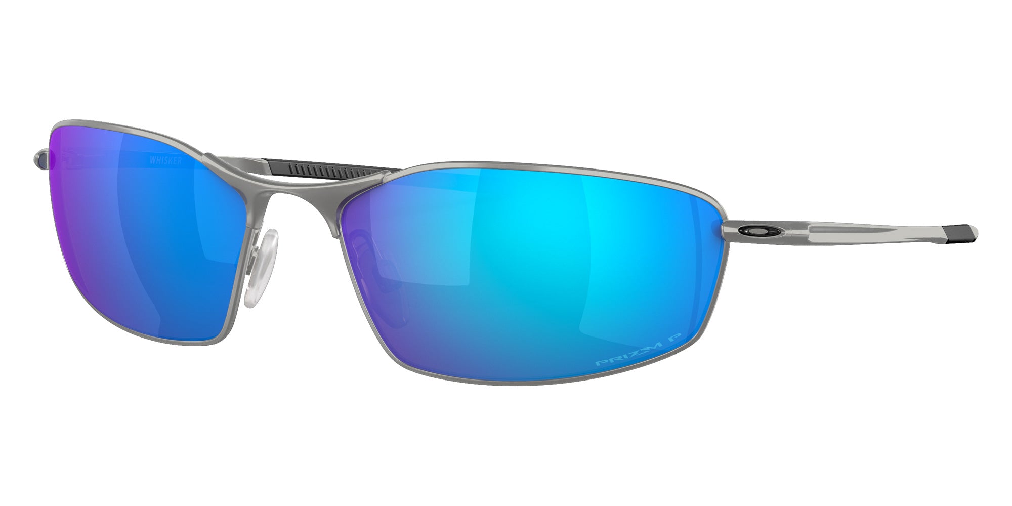 OAKLEY OO4141 Whisker 414104 60 - Satin Chrome / Prizm Sapphire Polarized Mirrored #id:oo4141414104_s:100105