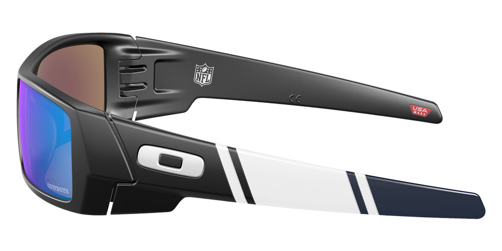 OAKLEY OO9014 Dallas Cowboys Gascan�� 901467 60 - Matte Black / Prizm Sapphire Mirrored #id:oo9014901467_s:100110