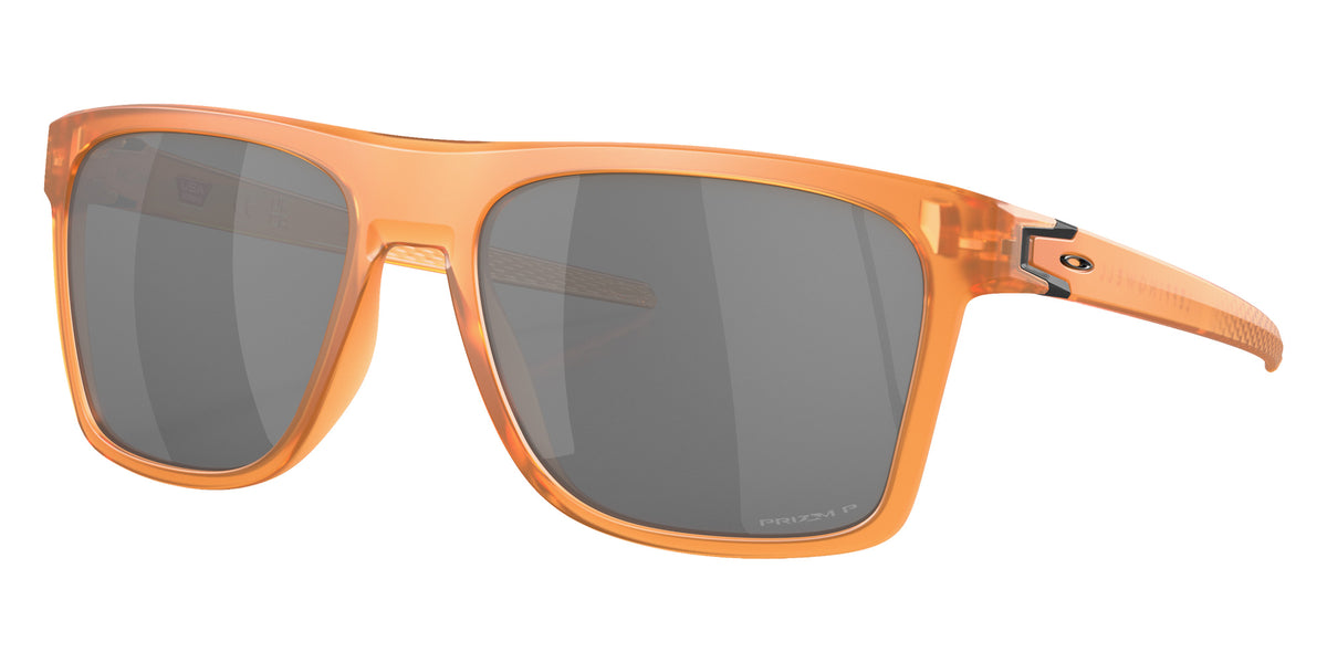 OAKLEY OO9100 Leffingwell Coalesce Collection 910019 57 - Matte Transparent Ginger / Prizm Black Polarized Mirrored #id:oo9100910019_s:100105
