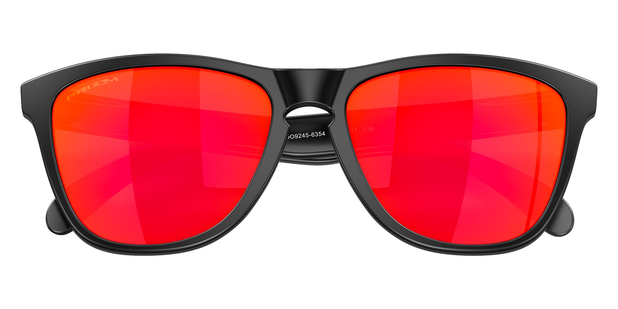 OAKLEY OO9245 Frogskins��� (Low Bridge Fit) 924563 54 - Matte Black / Prizm Ruby Mirrored #id:oo9245924563_s:100120