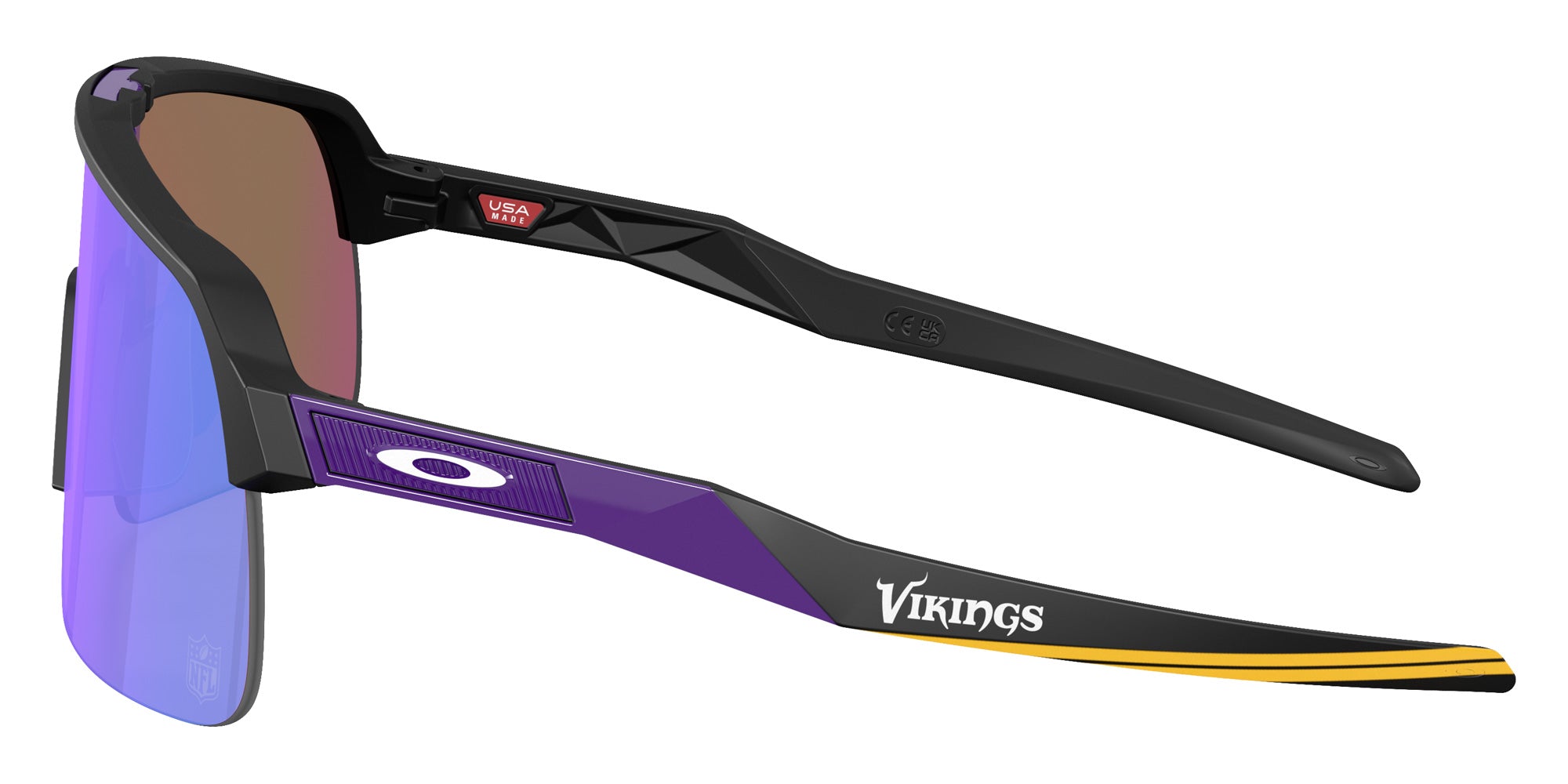 OAKLEY OO9463 Minnesota Vikings Sutro Lite 9463A1 139 - Matte Black / Prizm Violet Mirrored #id:oo94639463a1_s:100110