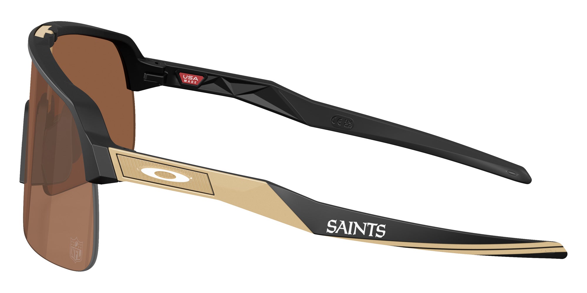 OAKLEY OO9463 New Orleans Saints Sutro Lite 9463A3 139 - Matte Black / Prizm Tungsten Mirrored #id:oo94639463a3_s:100110