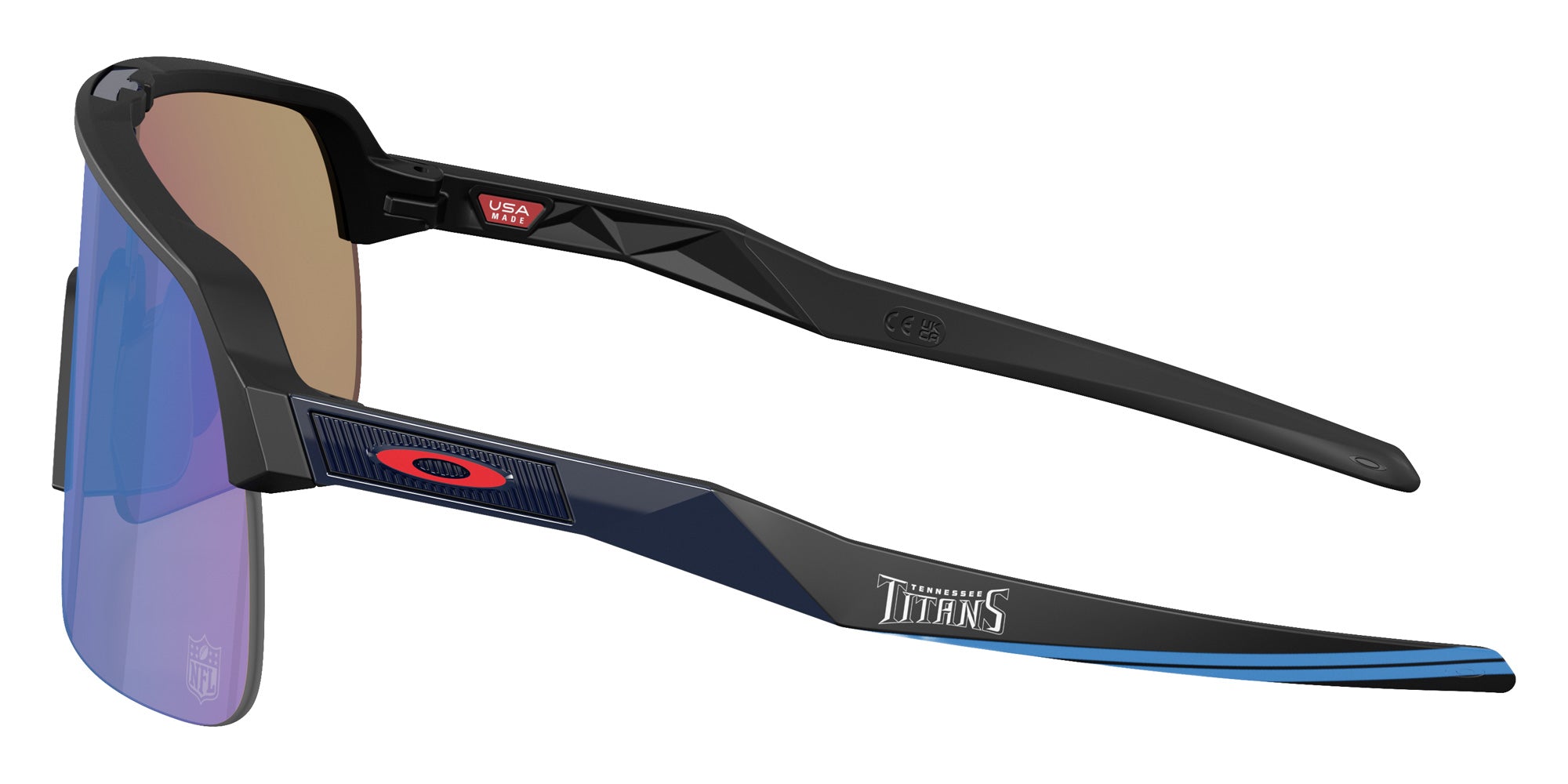 OAKLEY OO9463 Tennessee Titans Sutro Lite 9463B1 139 - Matte Black / Prizm Sapphire Mirrored #id:oo94639463b1_s:100110