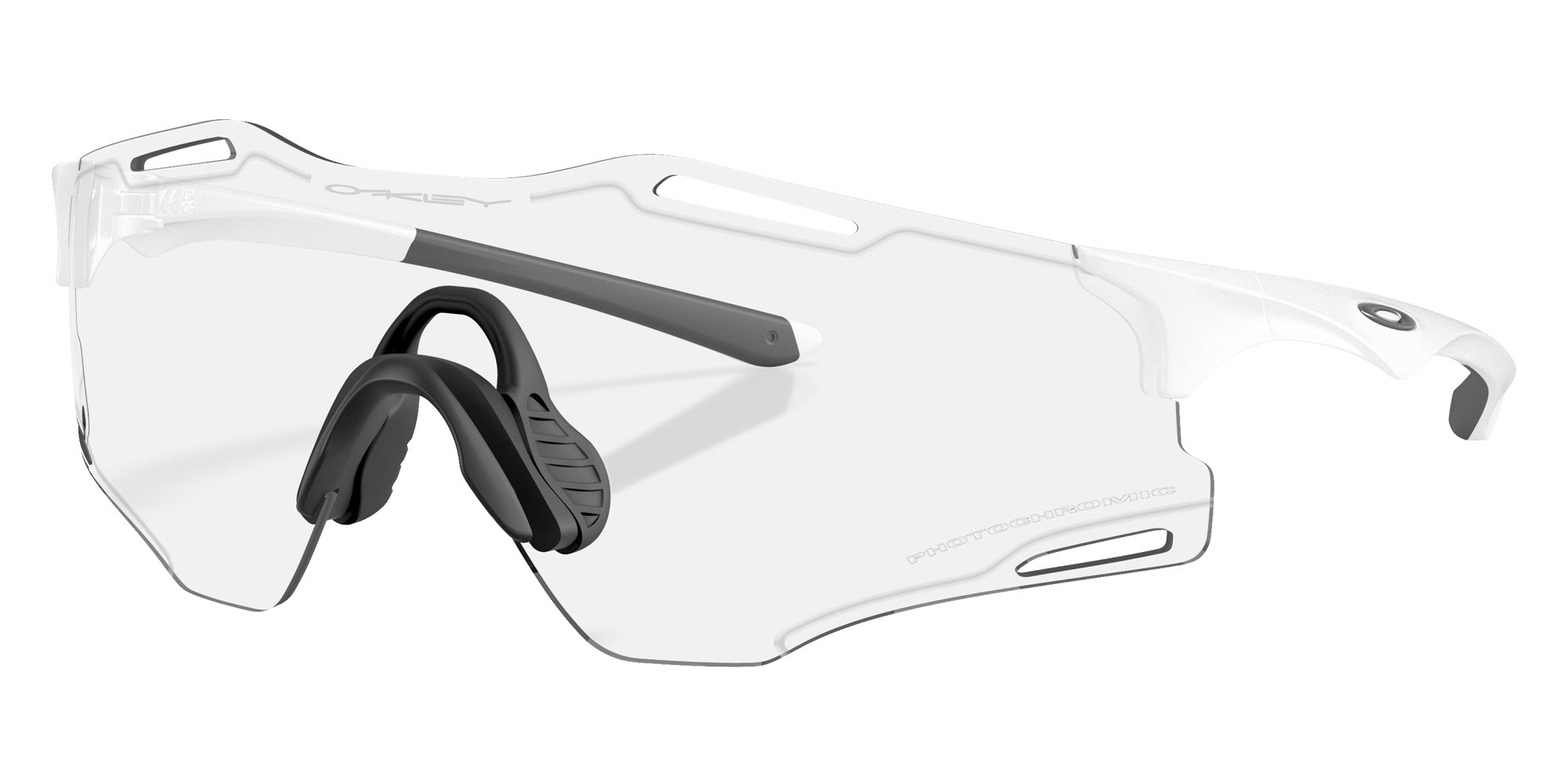 OAKLEY OO9512D Cybr Zero 951201 139 - Matte White / Clear to Black Iridium Photochromic Mirrored #id:oo9512d951201_s:100105