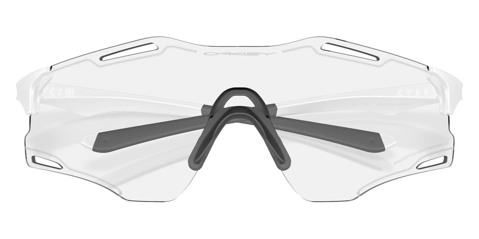 OAKLEY OO9512D Cybr Zero 951201 139 - Matte White / Clear to Black Iridium Photochromic Mirrored #id:oo9512d951201_s:100120
