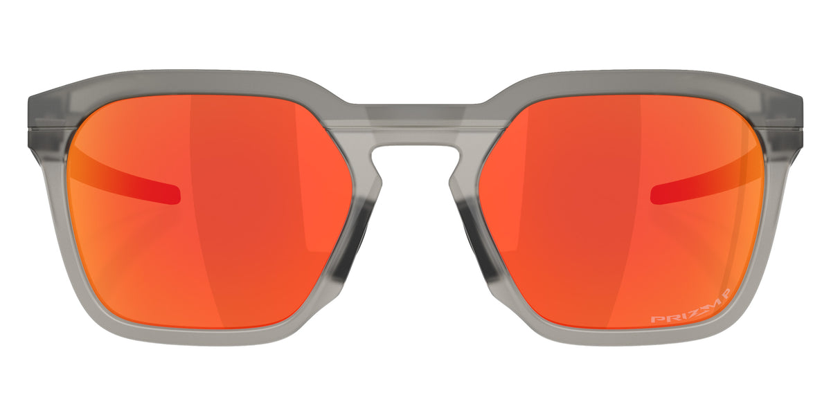 OAKLEY OO9555 HSTN SQ 2.0 955506 54 - Matte Gray Smoke / Prizm Ruby Polarized Mirrored #id:oo9555955506_s:110100