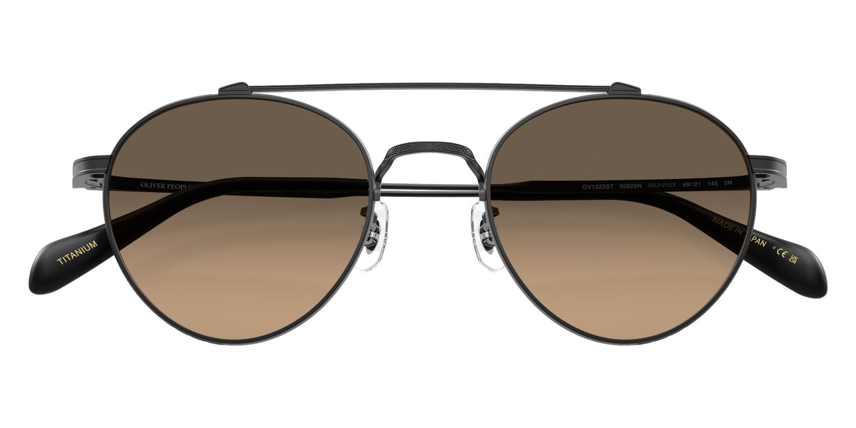 Oliver Peoples OV1223ST Brunner 50629N 49 - Matte Black / Coastal Gray Gradient Polarized #id:ov1223st50629n_s:102125