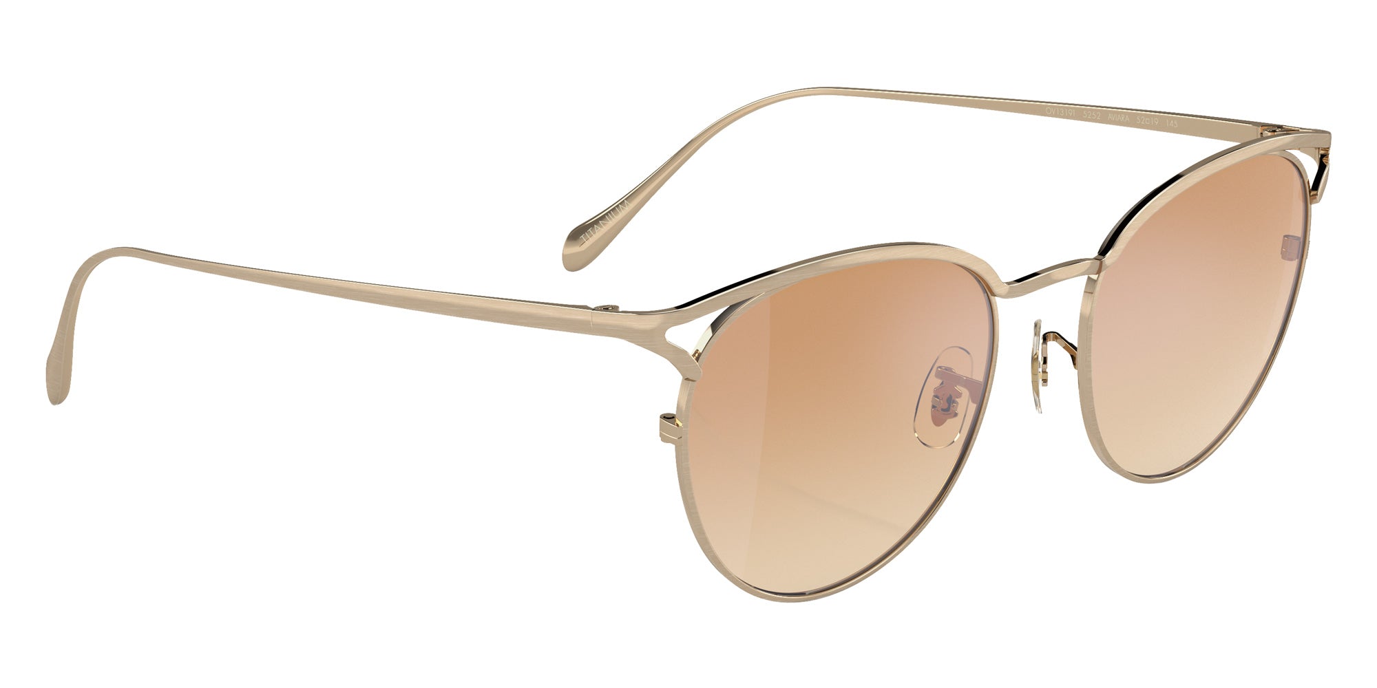 Oliver Peoples OV1319T Aviara 5252 52 - Brushed Gold / Coral Gradient Wash #id:ov1319t5252_s:100120