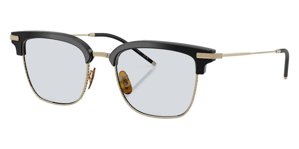 Oliver Peoples OV1354T TK-12 5035 50 - Black/Gold / Demo Lens Blue Wash #id:ov1354t5035_s:100105