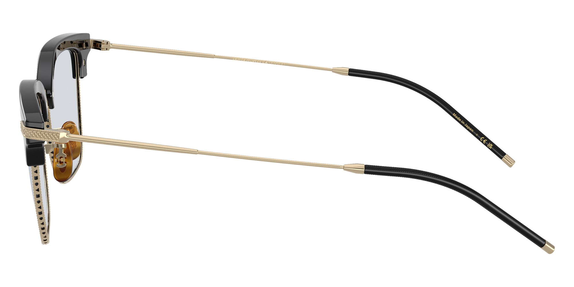 Oliver Peoples OV1354T TK-12 5035 50 - Black/Gold / Demo Lens Blue Wash #id:ov1354t5035_s:100110