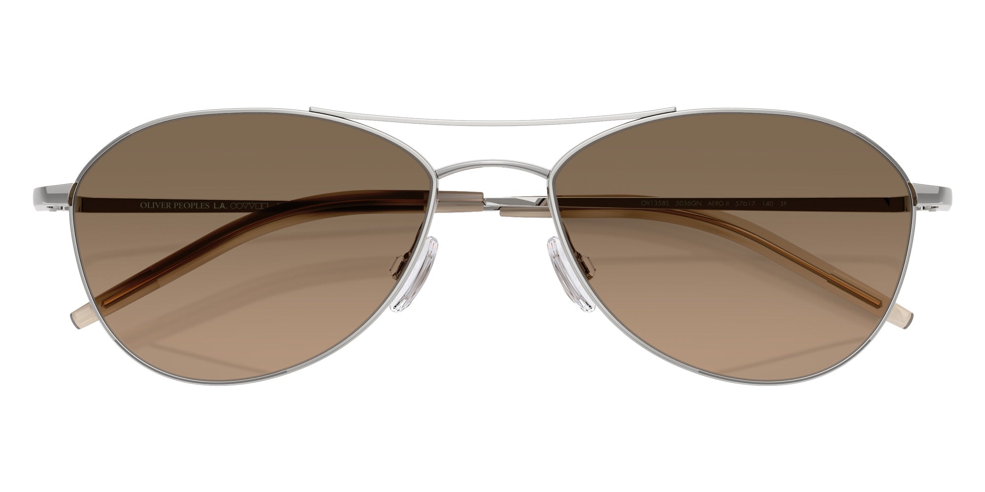 Oliver Peoples OV1358S Aero II 5036GN 57 - Silver / Sandstone Gradient Polarized #id:ov1358s5036gn_s:100125