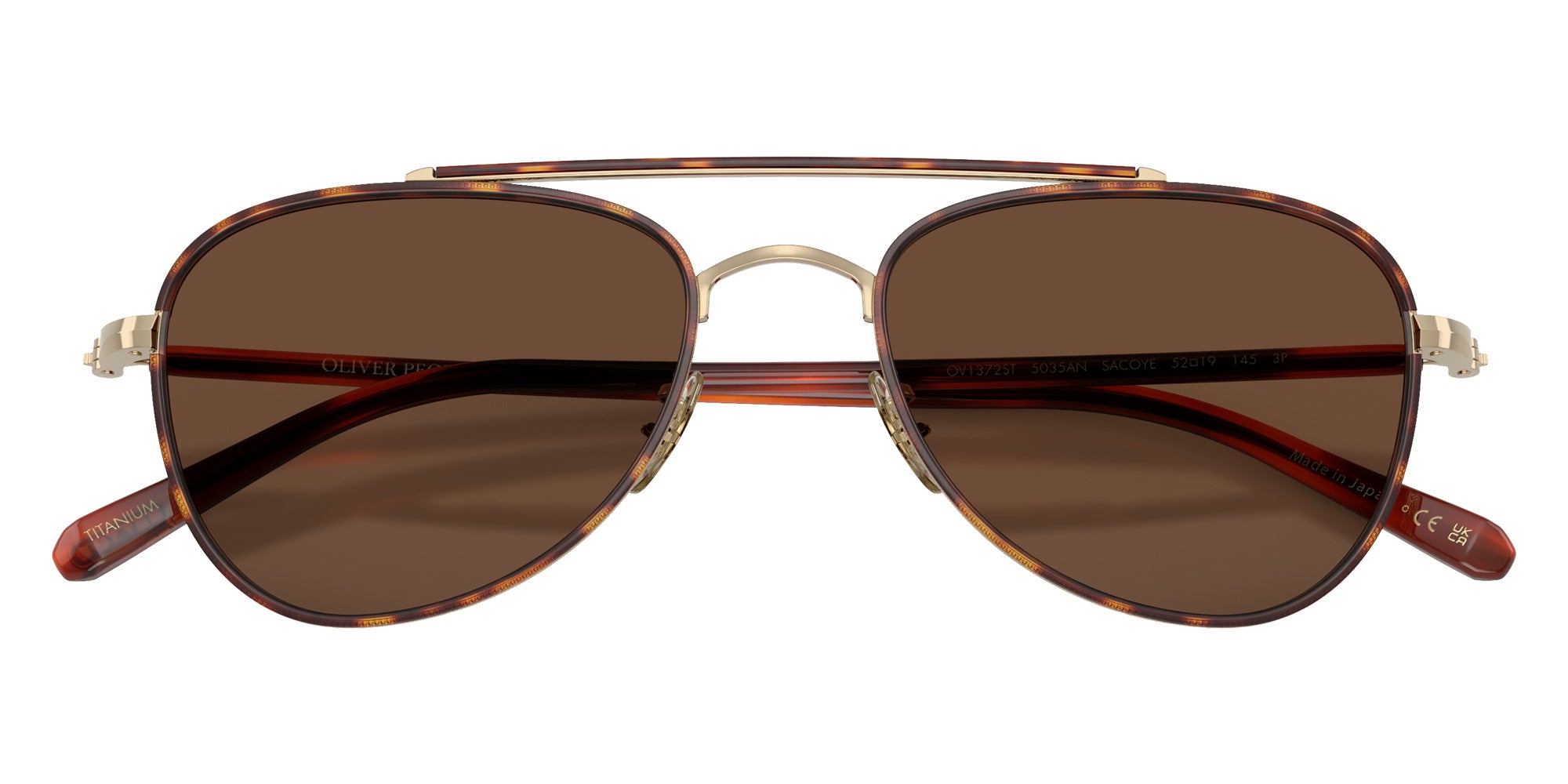 Oliver Peoples OV1372ST Sacoye 5035AN 52 - Gold/Dark Mahogany #id:ov1372st5035an_s:100125