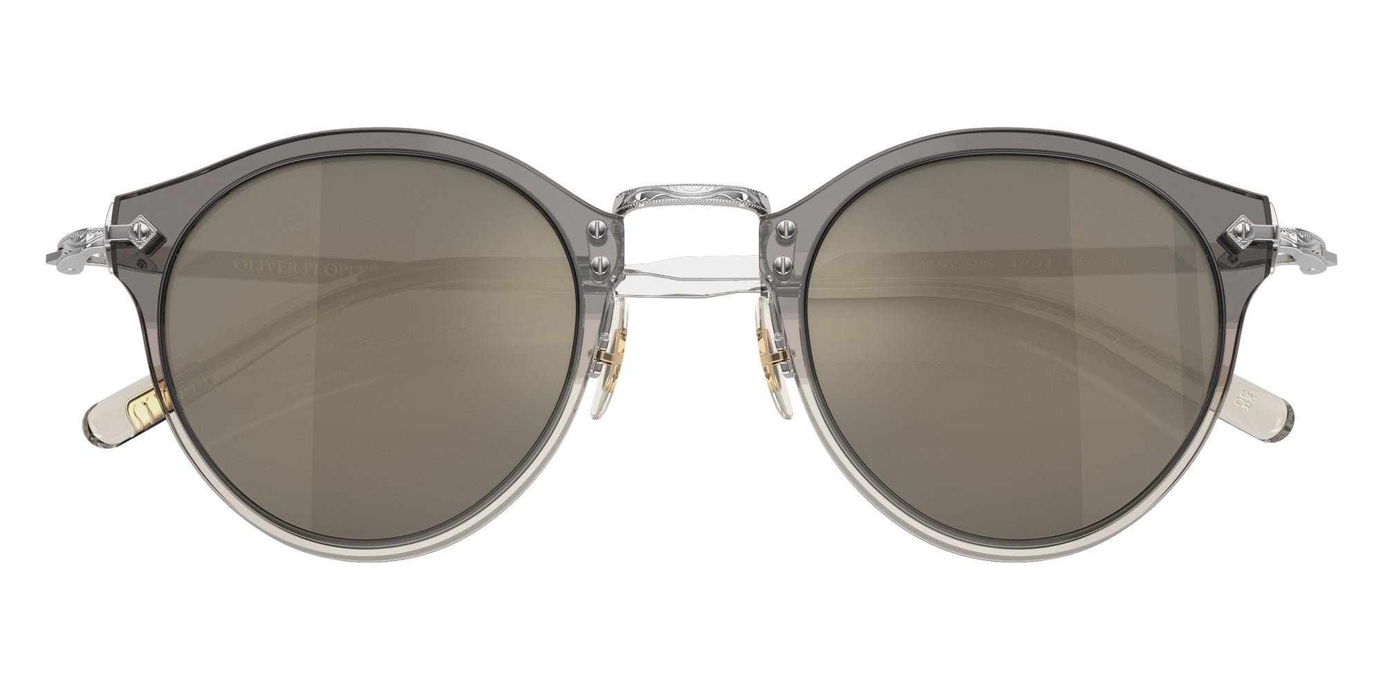 Oliver Peoples OV5184S OP-505 Sun 143639 47 - Vintage Gray Fade-Silver / Dark Gray Mirrored Gold #id:ov5184s143639_s:104125