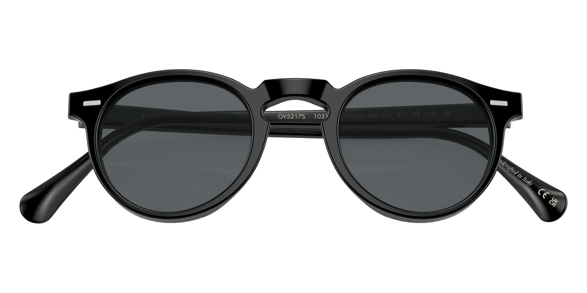 Oliver Peoples OV5217S Gregory Peck Sun 1031P2 47 - Semi-Matte Black / Dark Gray Polarized #id:ov5217s1031p2_s:102125