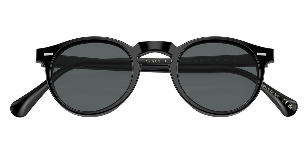 Oliver Peoples OV5217S Gregory Peck Sun 1031P2 47 - Semi-Matte Black / Dark Gray Polarized #id:ov5217s1031p2_s:102125