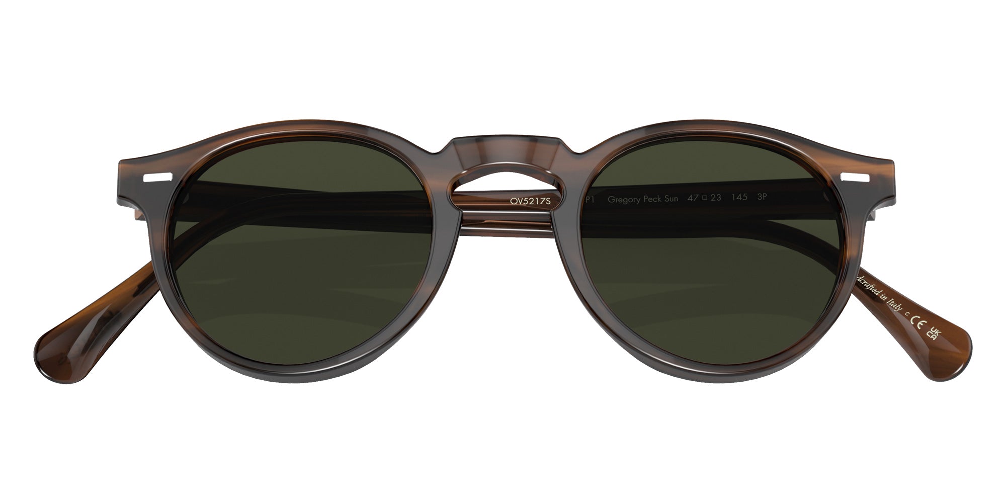 Oliver Peoples OV5217S Gregory Peck Sun 1724P1 47 - Tuscany Tortoise / G-15 Polarized #id:ov5217s1724p1_s:108120
