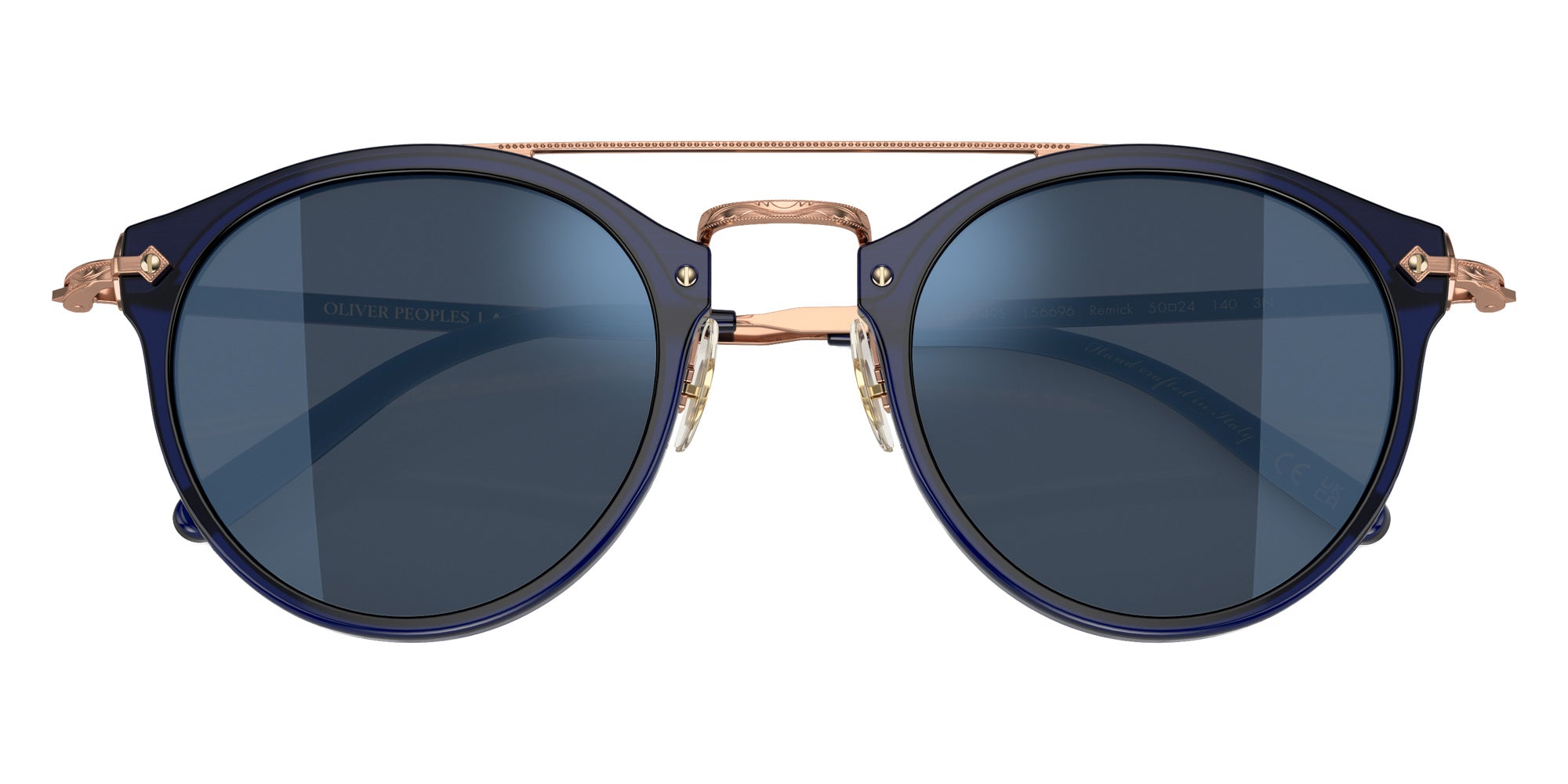 Oliver Peoples OV5349S Remick 156696 50 - Denim-Brushed Rose Gold / Dark Blue Mirrored Blue #id:ov5349s156696_s:100125