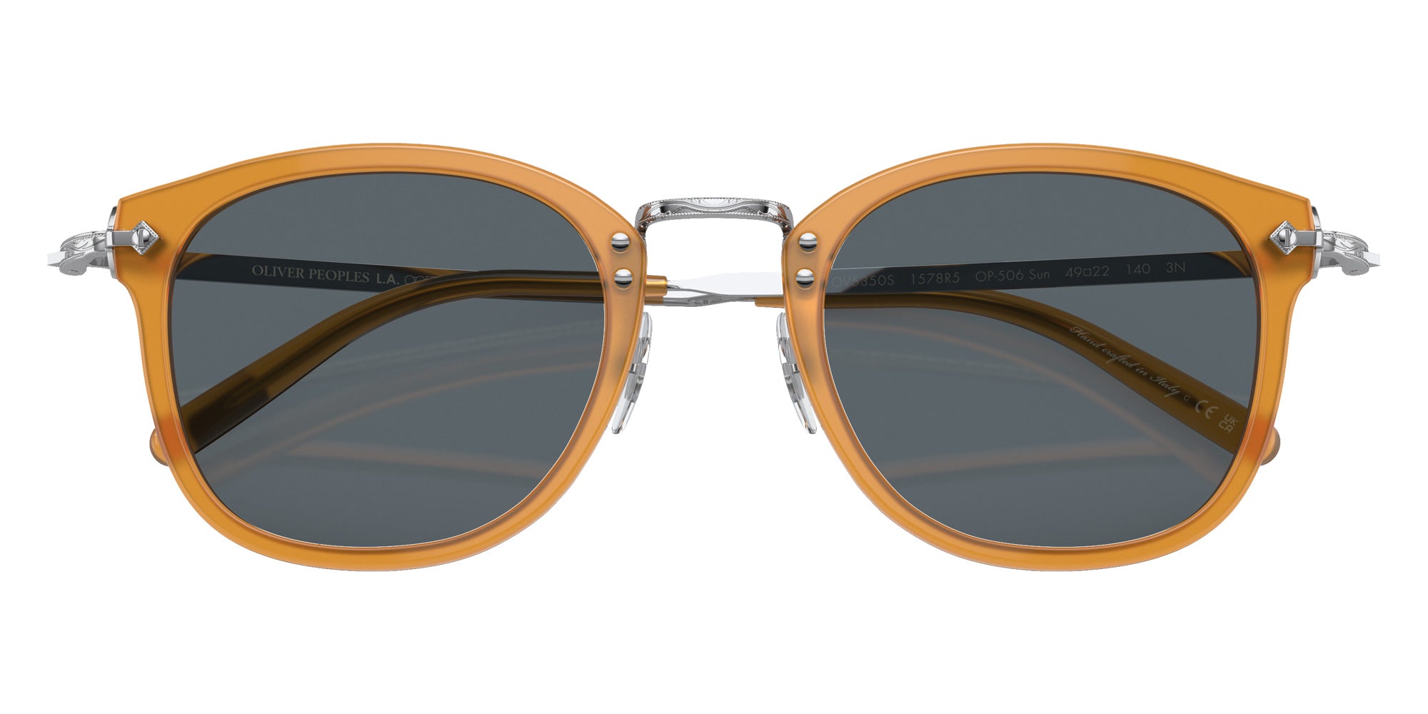 Oliver Peoples OV5350S OP-506 Sun 1578R5 49 - Amber-Silver / Blue #id:ov5350s1578r5_s:102120