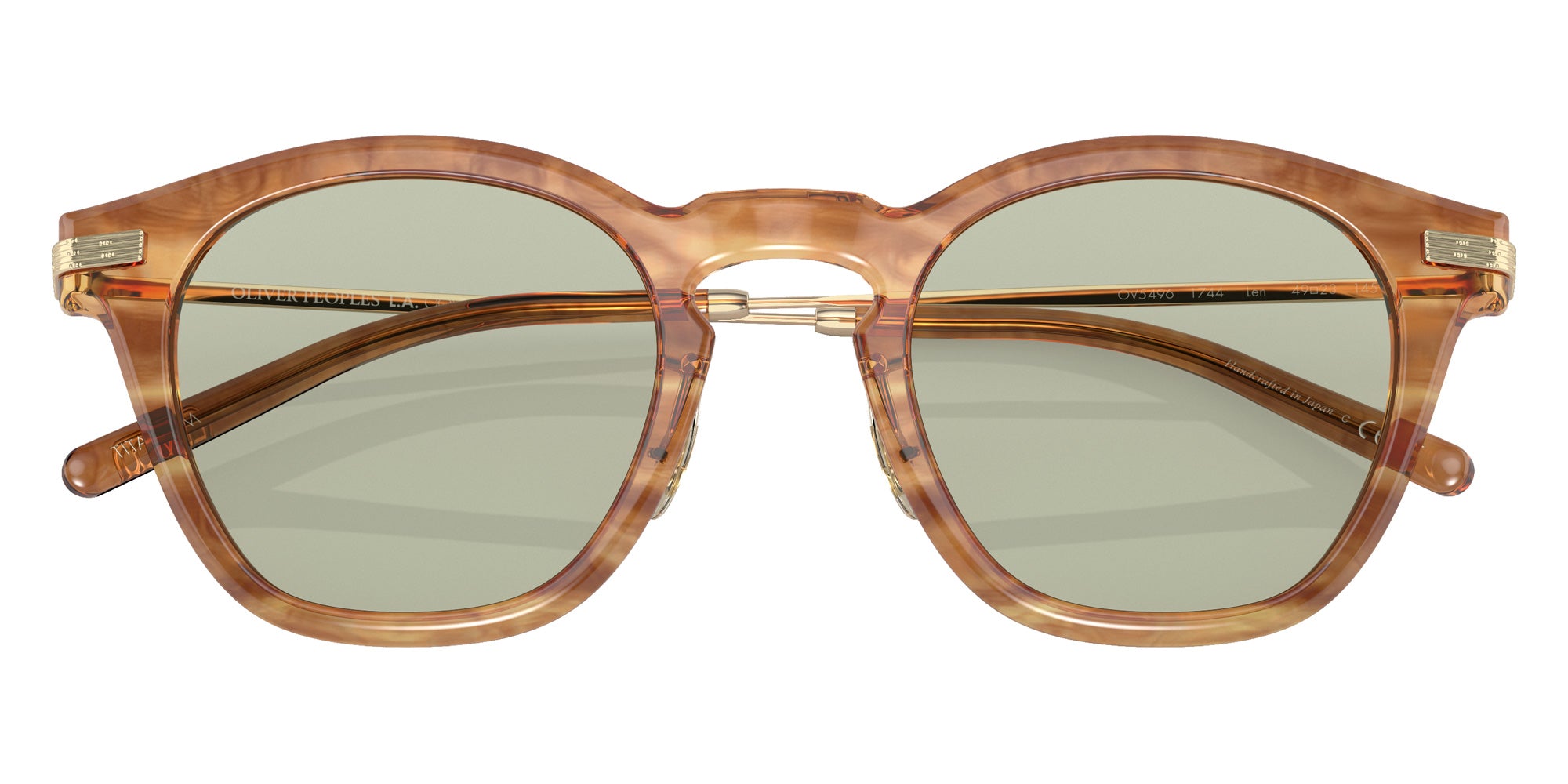 Oliver Peoples OV5496 Len 1744 49 - Hinoki Tortoise/Brushed Gold / Green Wash #id:ov54961744_s:100120