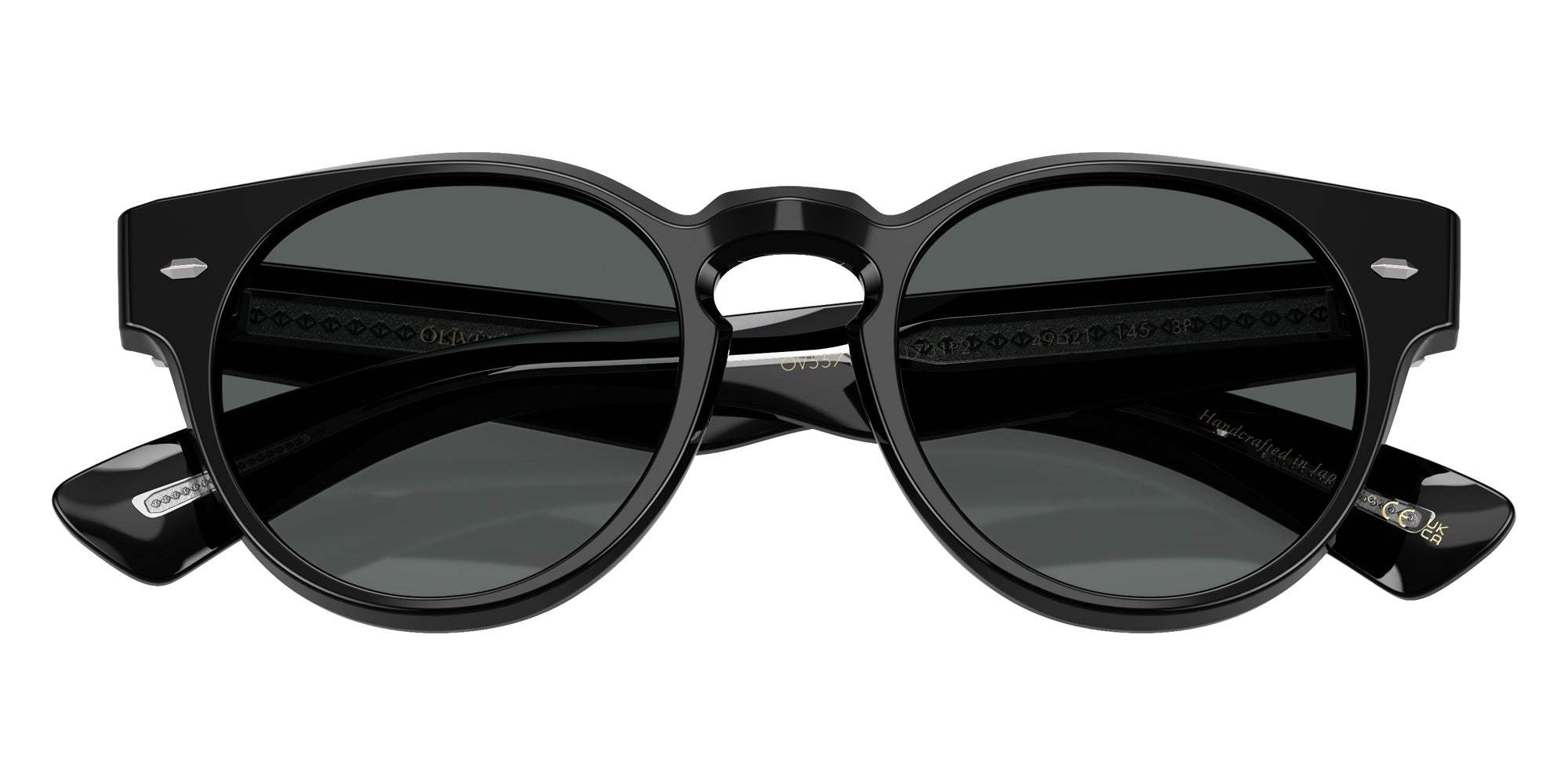 Oliver Peoples OV5571SU Hayton 18k 1731P2 49 - Pure Black / Midnight Express Polarized #id:ov5571su1731p2_s:100125