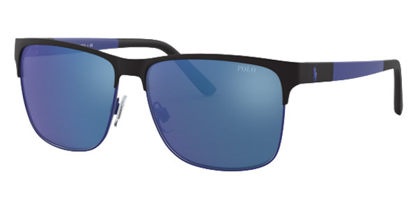POLO RALPH LAUREN PH3128 939955 57 - Matte Black on Matte Royal / Mirrored Blue #id:ph3128939955_s:100100