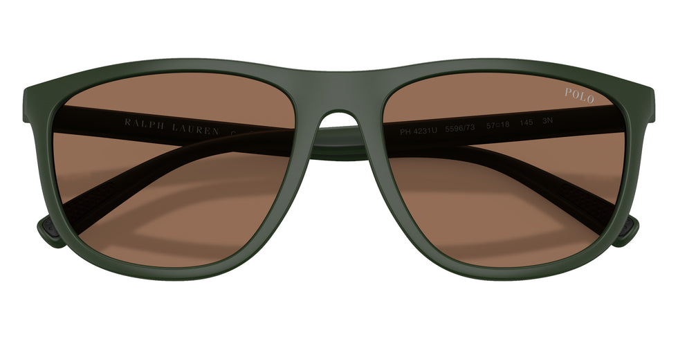 POLO RALPH LAUREN PH4231U 559673 57 - Matte Dark Green / Dark Brown #id:ph4231u559673_s:106120