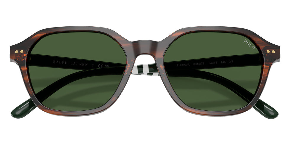 POLO RALPH LAUREN PH4234U 631571 54 - Shiny Striped Brown / Bottle Green #id:ph4234u631571_s:106120