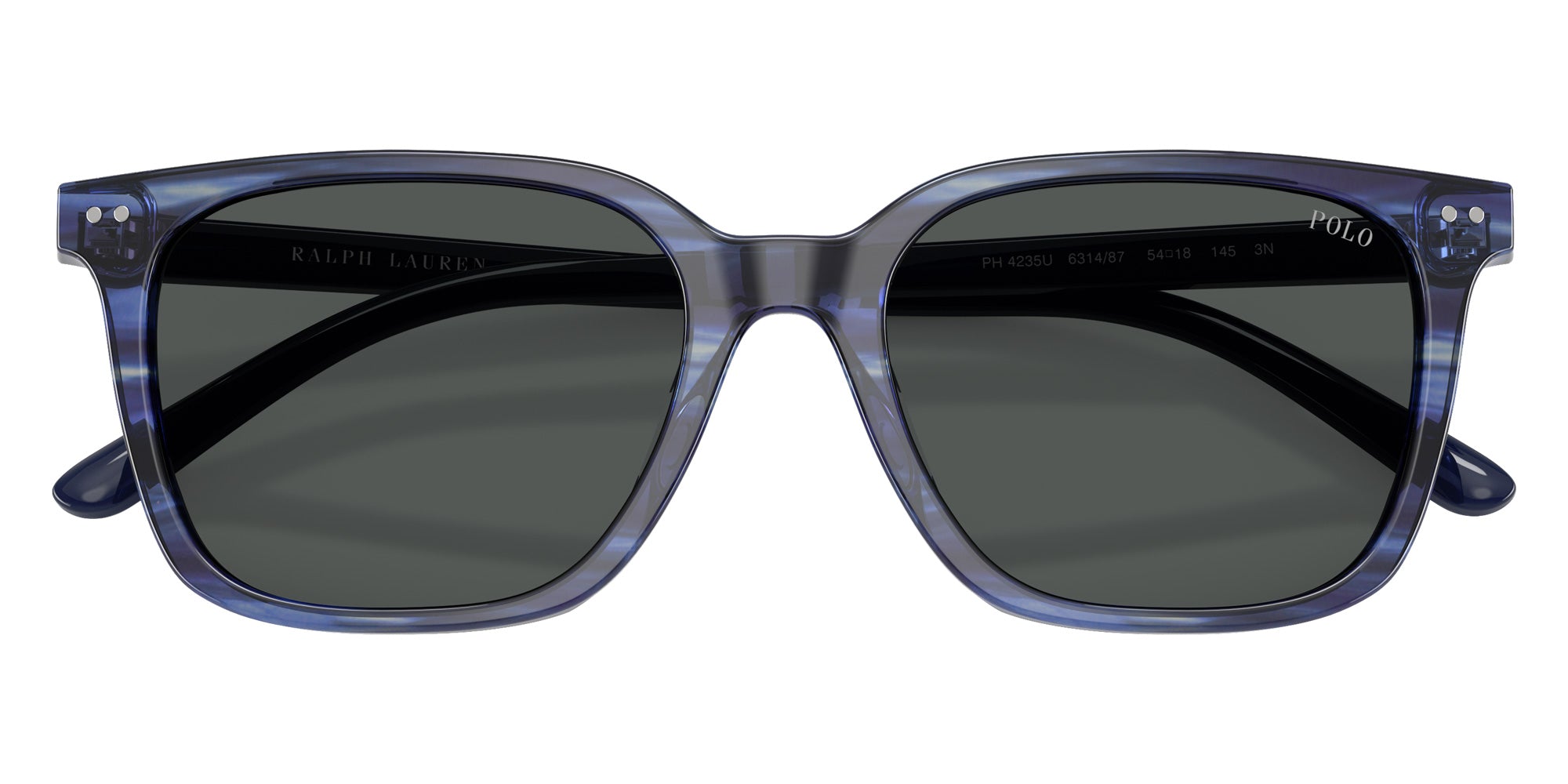 POLO RALPH LAUREN PH4235U 631487 54 - Shiny Striped Blue / Dark Gray #id:ph4235u631487_s:106120