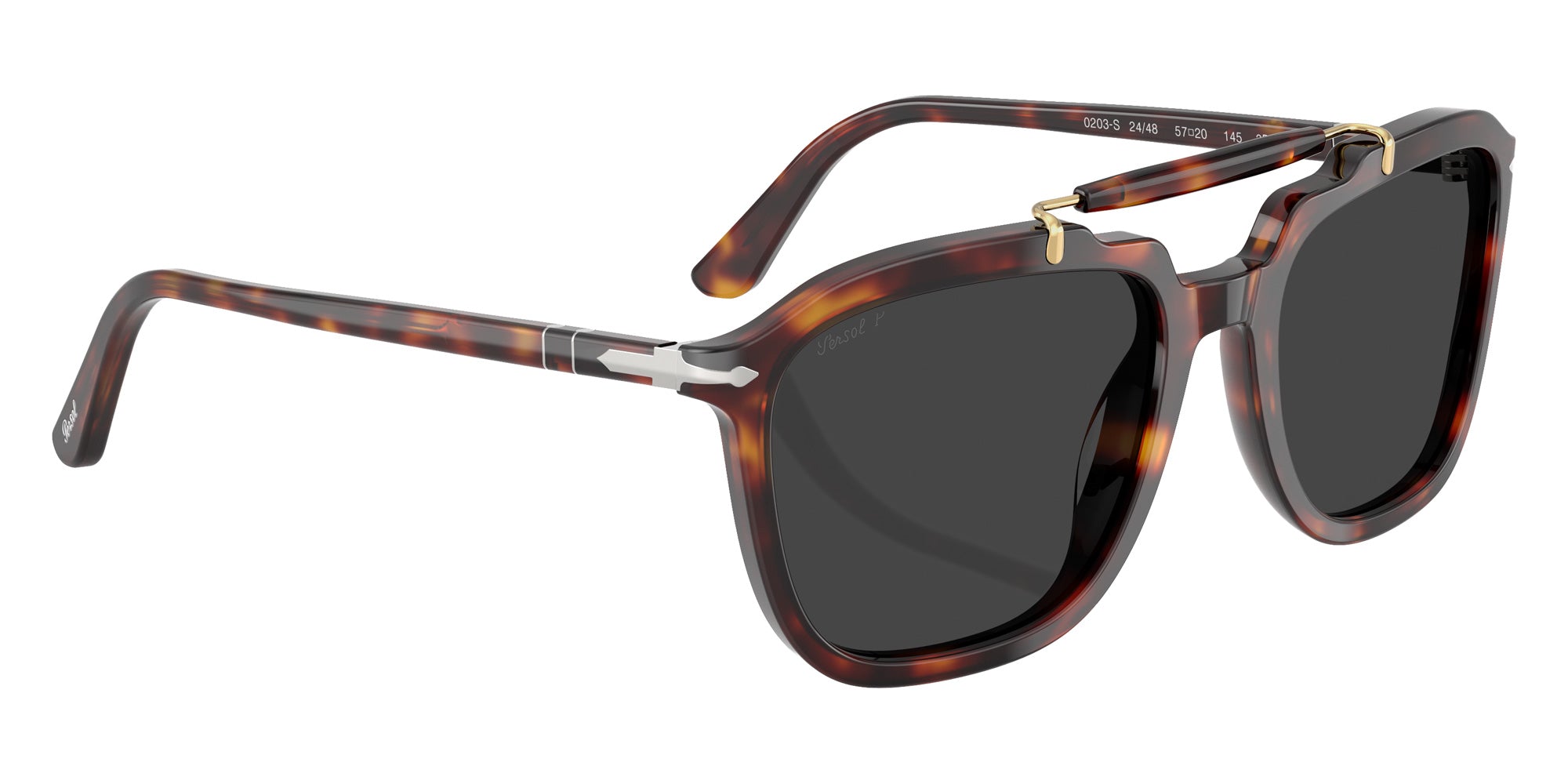 Persol PO0203S - Senna Series 24/48 57 - Havana / Polarized Black #id:po0203s2448_s:100120