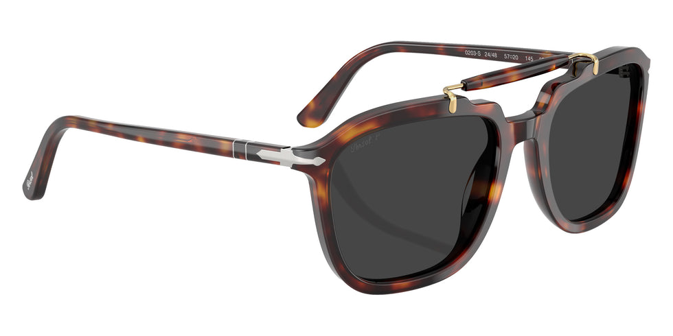 Persol PO0203S - Senna Series 24/48 57 - Havana / Polarized Black #id:po0203s2448_s:100120