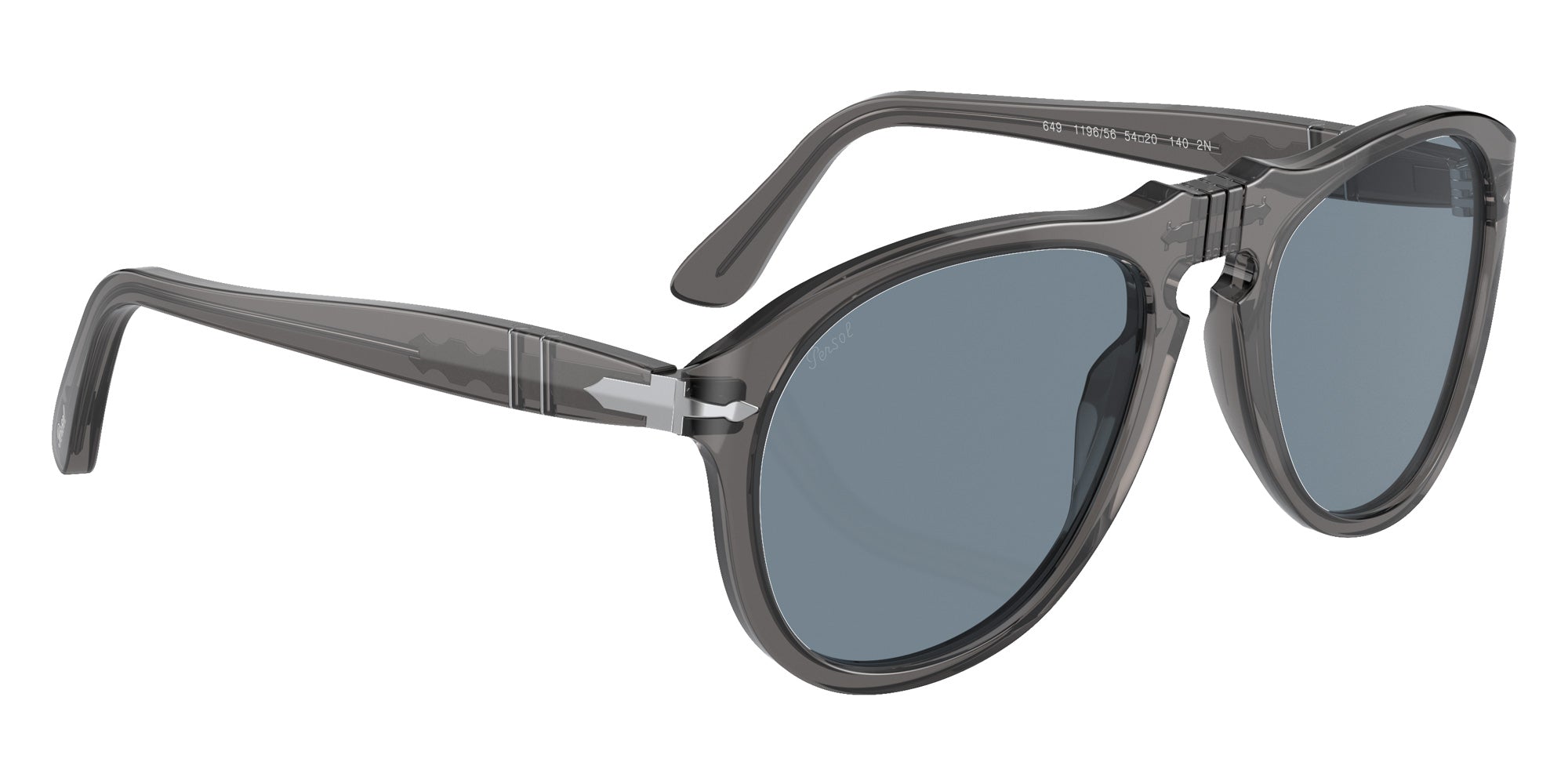 Persol PO0649 649 - Original 119656 54 - Transparent Gray / Blue #id:po0649119656_s:102120