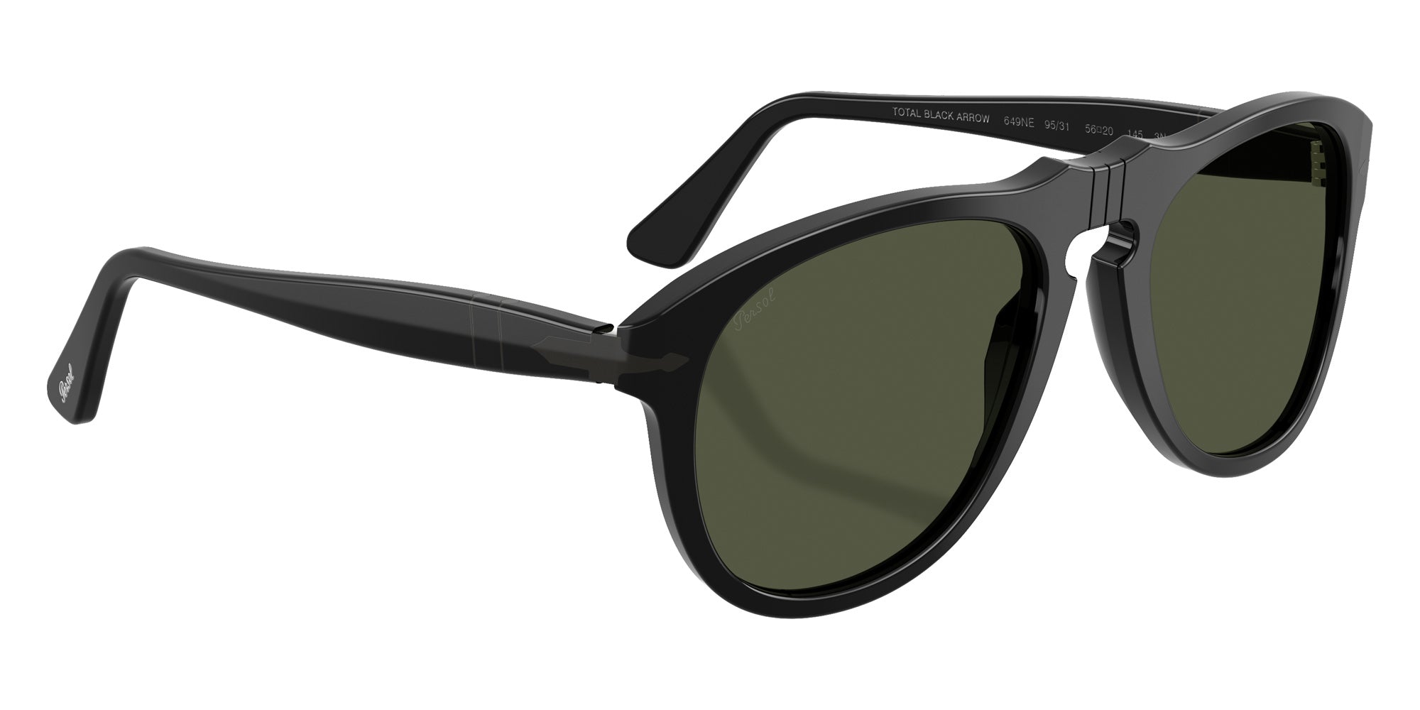 Persol PO0649NE - Total Black Arrow 95/31 54 - Black / Green #id:po0649ne9531_s:108120