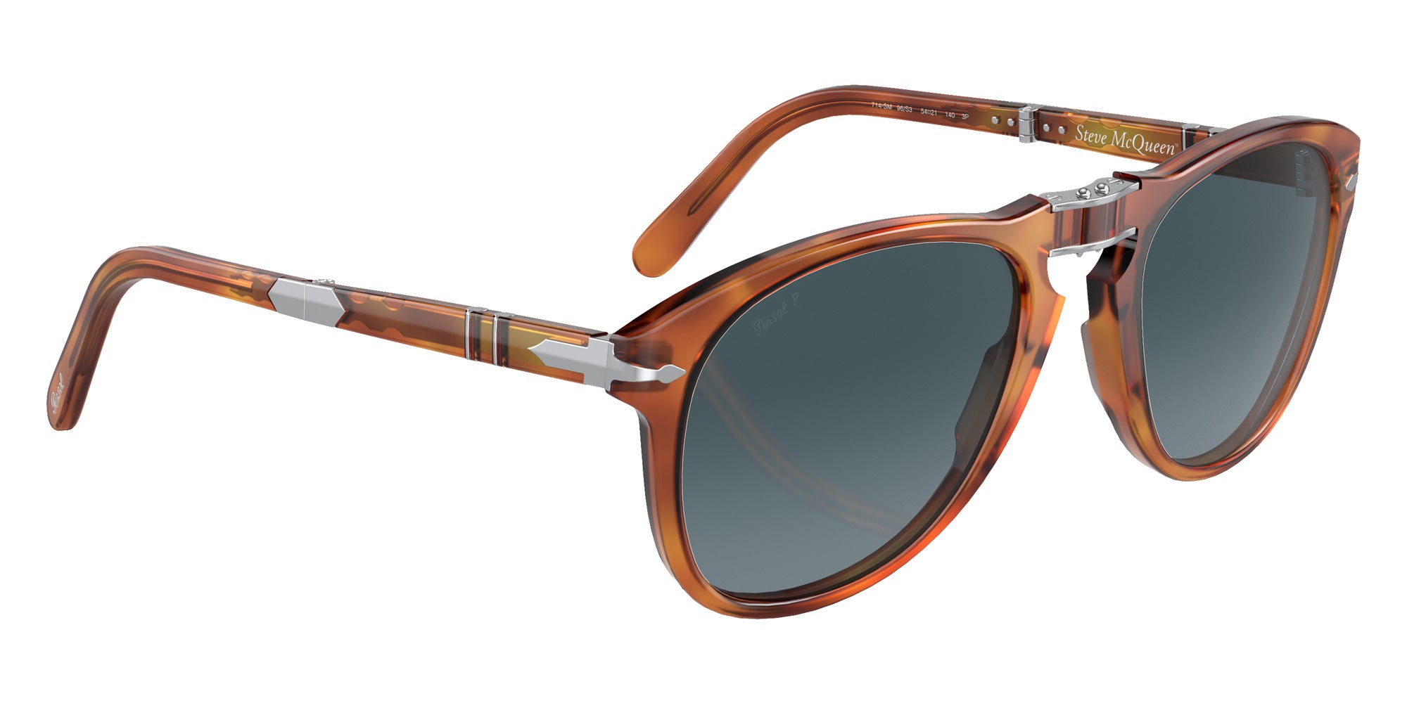 Persol PO0714SM 714SM - Steve McQueen 96/S3 54 - Light Havana / Polarized Blue #id:po0714sm96s3_s:102120