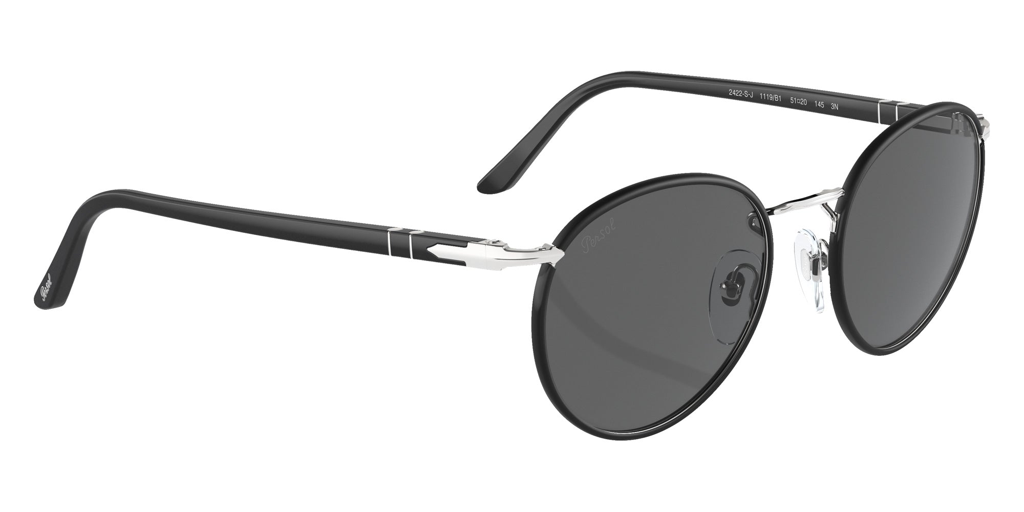 Persol PO2422SJ 1119B1 51 - Silver Matte Black / Gray #id:po2422sj1119b1_s:100120