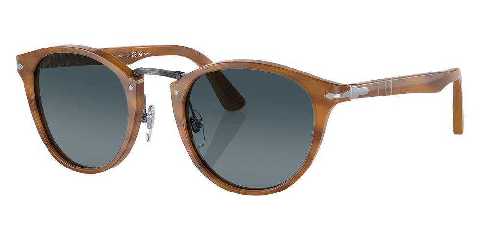 Persol PO3108S 960/S3 49 - Striped Brown / Blue Polarized #id:po3108s960s3_s:102105