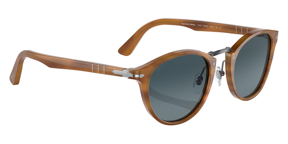 Persol PO3108S 960/S3 49 - Striped Brown / Blue Polarized #id:po3108s960s3_s:102120