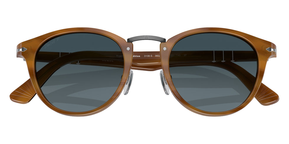 Persol PO3108S 960/S3 49 - Striped Brown / Blue Polarized #id:po3108s960s3_s:102125