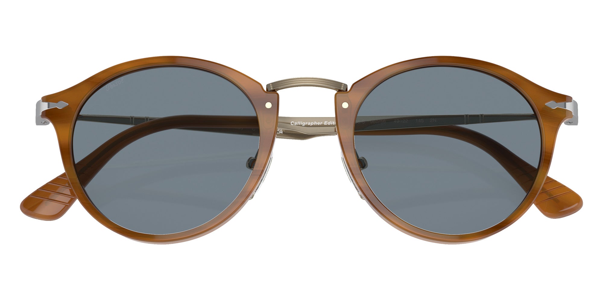 Persol PO3166S ��� Calligrapher 960/56 51 - Striped Brown / Light Blue #id:po3166s96056_s:108120