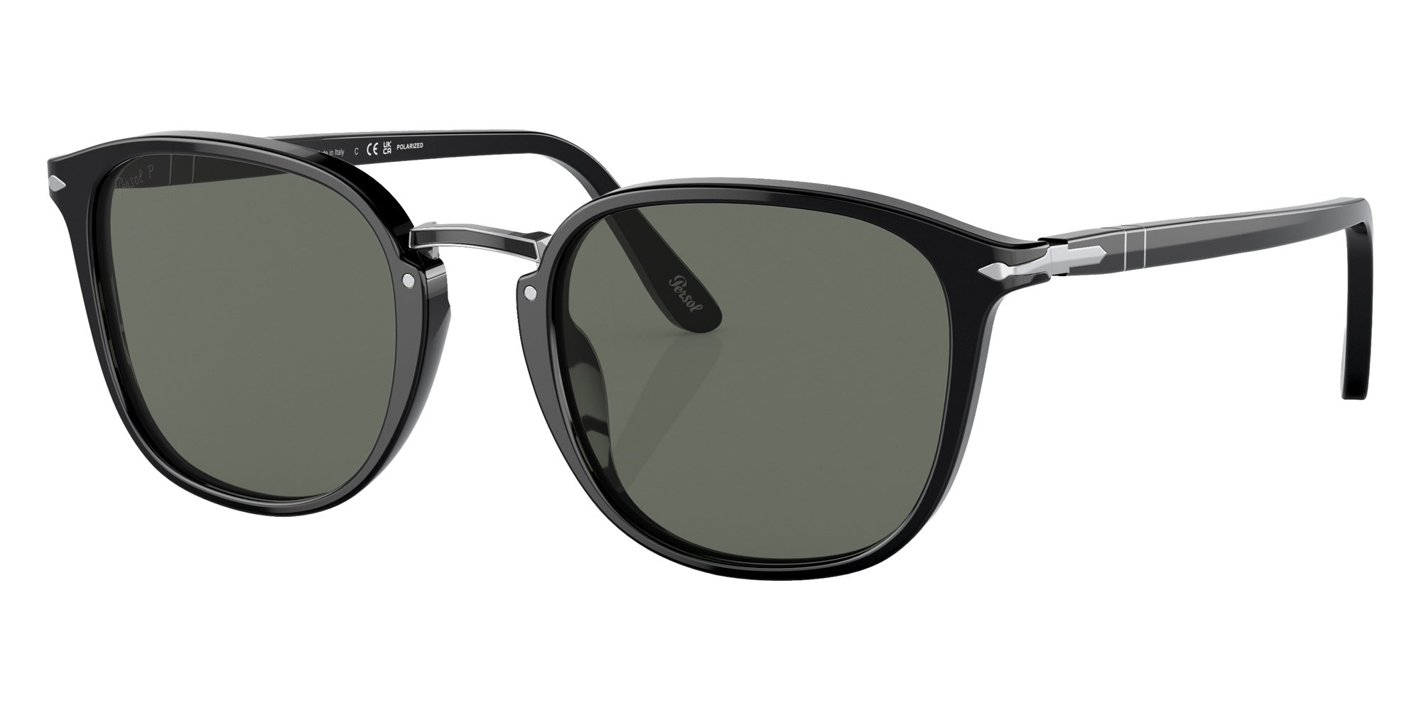 Persol PO3186S 95/58 53 - Black / Green Polarized #id:po3186s9558_s:104105